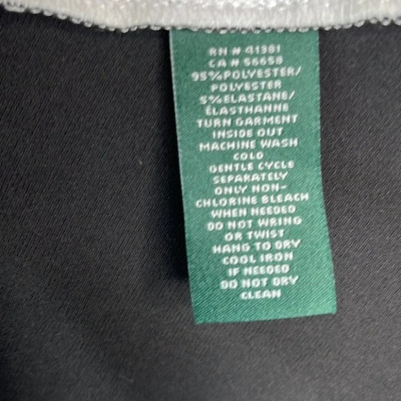 LAUREN Ralph Lauren Long Sleeve Dress Black White Bateau Neck Classic Size 10 - Picture 8 of 10